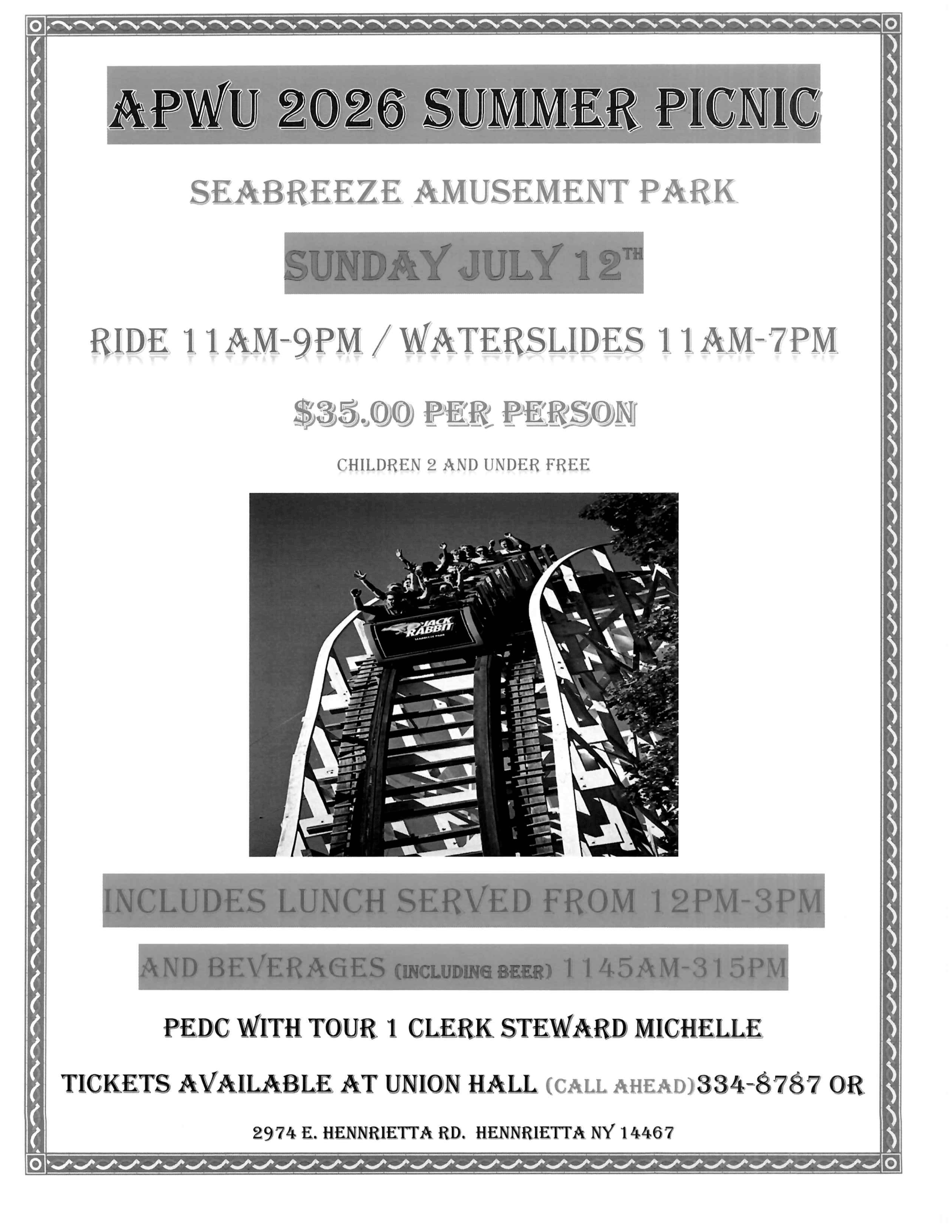 APWU 2026 Seabreeze Picnic